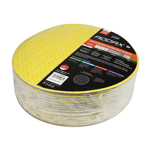 TIMCO Powertool Accessories TIMCO Drylining Sanding Discs 120 Grit Yellow - 225mm