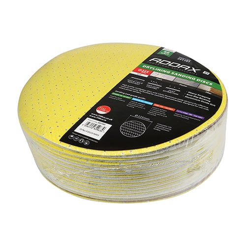 TIMCO Powertool Accessories TIMCO Drylining Sanding Discs 40 Grit Yellow - 225mm