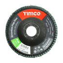 TIMCO Powertool Accessories TIMCO Flap Disc Zirconium Type 29 Conical P40 Grit - 115 x 22.23