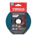 TIMCO Powertool Accessories TIMCO Flap Disc Zirconium Type 29 Conical P80 Grit - 115 x 22.23