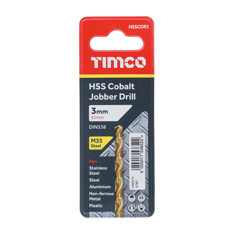 TIMCO Powertool Accessories TIMCO Ground Jobber Drills - Cobalt M35