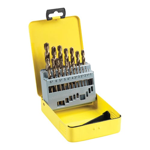 Timco Ground Jobber Drills Set Cobalt M35 - 19Pcs - Pack Qty - 1 Ea