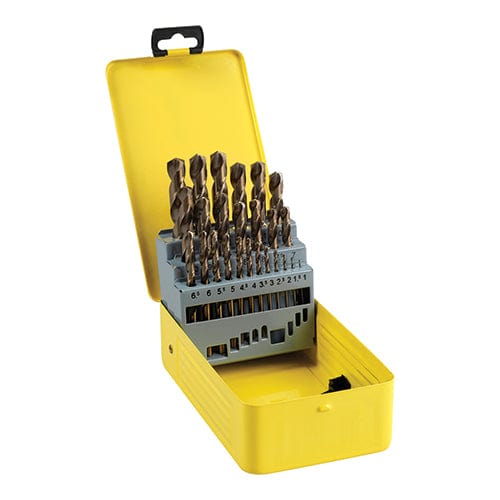 Timco Ground Jobber Drills Set Cobalt M35 - 25Pcs - Pack Qty - 1 Ea