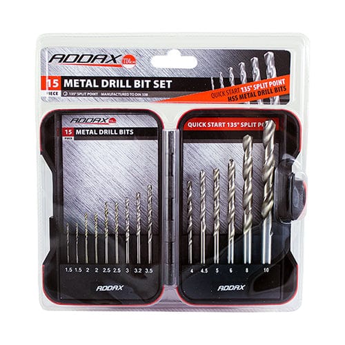 Timco Ground Jobber Drills Set Hss - 15Pc - Pack Qty - 1 Ea