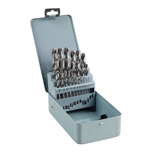 Timco Ground Jobber Drills Set Hss - 25Pcs - Pack Qty - 1 Ea