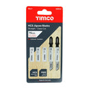 TIMCO Powertool Accessories TIMCO Jigsaw Blades Wood Cutting HCS Blades
