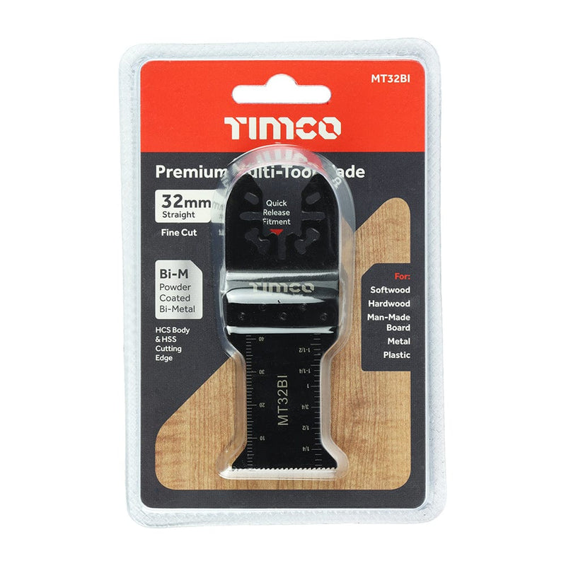 TIMCO Powertool Accessories TIMCO Multi-Tool Fine Cut Blade For Wood/Metal Bi-Metal