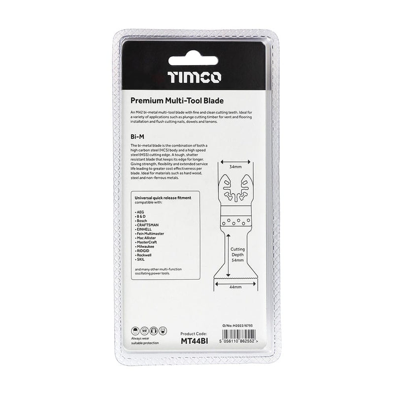 TIMCO Powertool Accessories TIMCO Multi-Tool Fine Cut Blade For Wood/Metal Bi-Metal