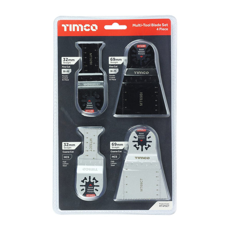 TIMCO Powertool Accessories TIMCO Multi-Tool Sets 4 Piece Set - Mixed