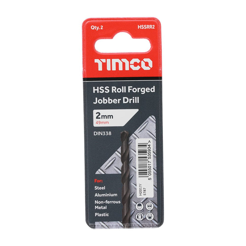 TIMCO Powertool Accessories TIMCO Roll Forged Jobber Drills HSS