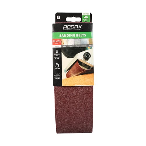 TIMCO Powertool Accessories TIMCO Sanding Belts 40 Grit Red