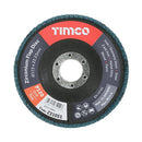 TIMCO Powertool Accessories TIMCO Set of Flap Discs Zirconium Type 29 Conical P120 Grit - 115 x 22.23