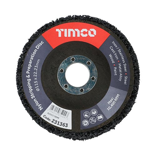 TIMCO Powertool Accessories TIMCO Set of Nylon Stripping & Preparation Discs - 115 x 22.23