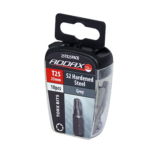 TIMCO Powertool Accessories TX25 x 25 / 10 / Blister Pack TIMCO TX Drive Driver Bit S2 Grey