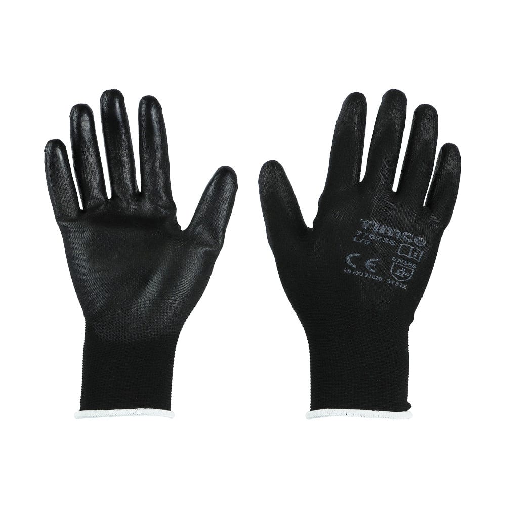 Timco Durable Grip Pu Coated Polyester Gloves - Pack Qty - 1 Ea