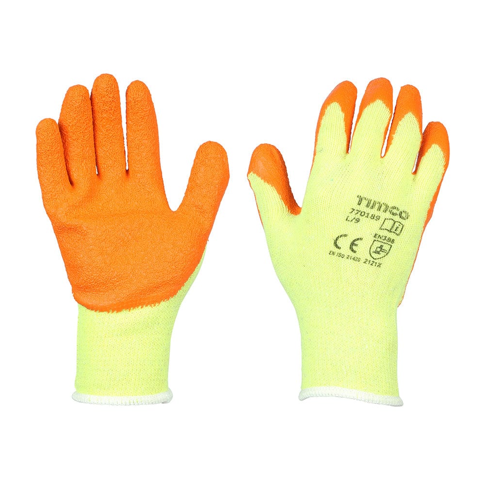Timco Eco Grip Crinkle Latex Coated Polycotton Gloves Multi Pack - Pack Qty - 12 Pcs