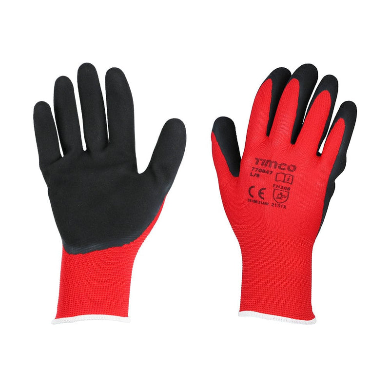 TIMCO PPE Large TIMCO Toughlight Grip Sandy Latex Coated Polyester Gloves