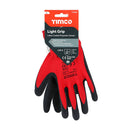 TIMCO PPE Light Grip Glove Crinkle Latex Coated Polyester Gloves