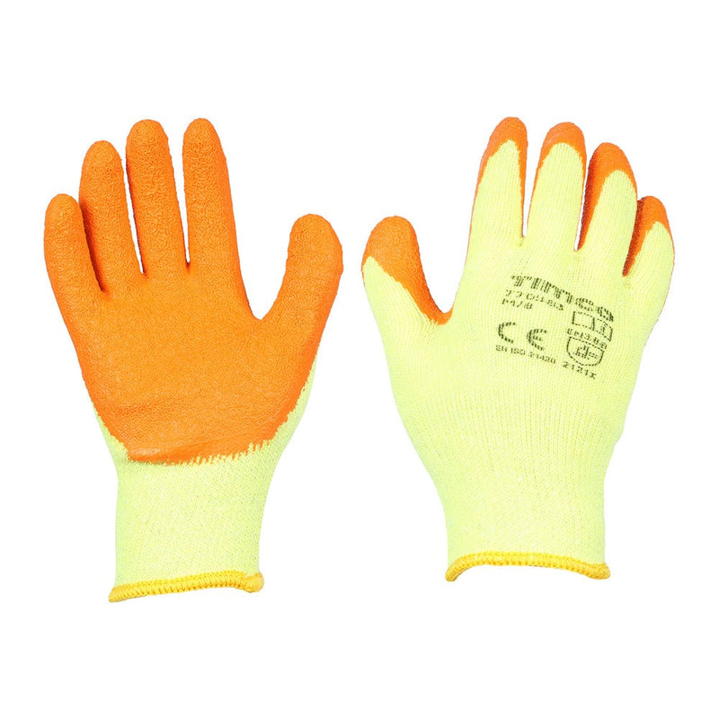 TIMCO PPE Medium TIMCO Eco Grip Crinkle Latex Coated Polycotton Gloves Multi Pack