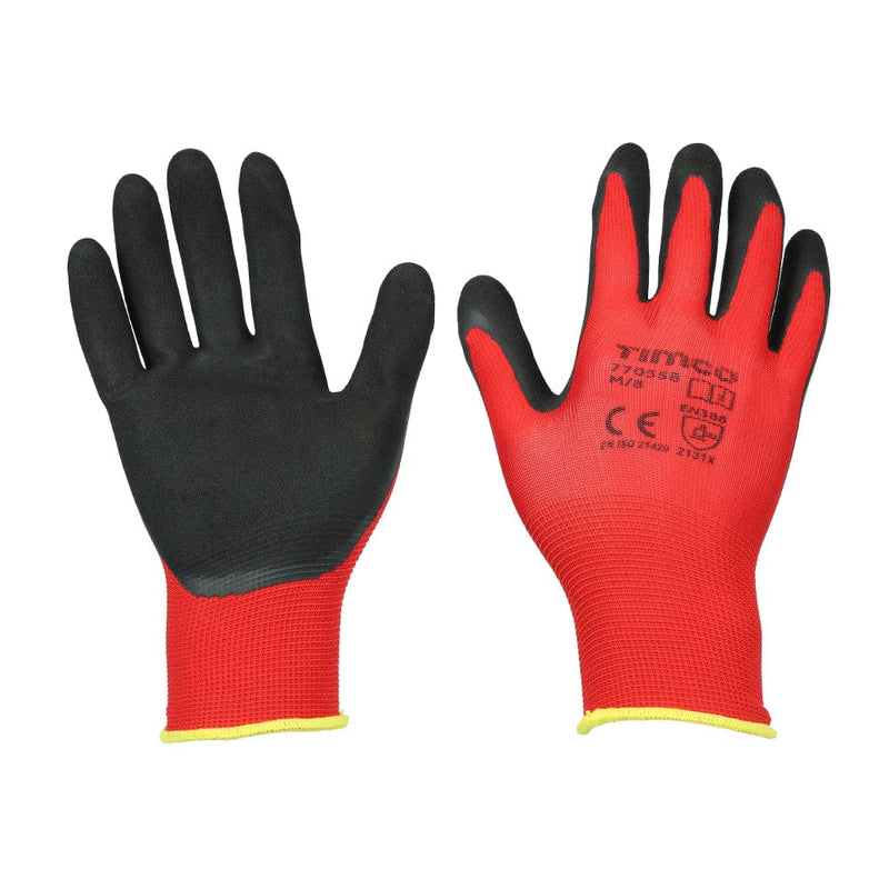 TIMCO PPE Medium TIMCO Toughlight Grip Sandy Latex Coated Polyester Gloves