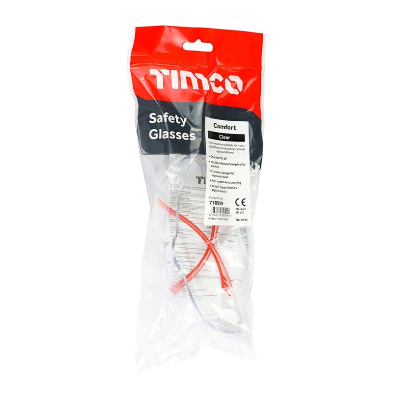 TIMCO PPE TIMCO Comfort Safety Glasses Clear - One Size