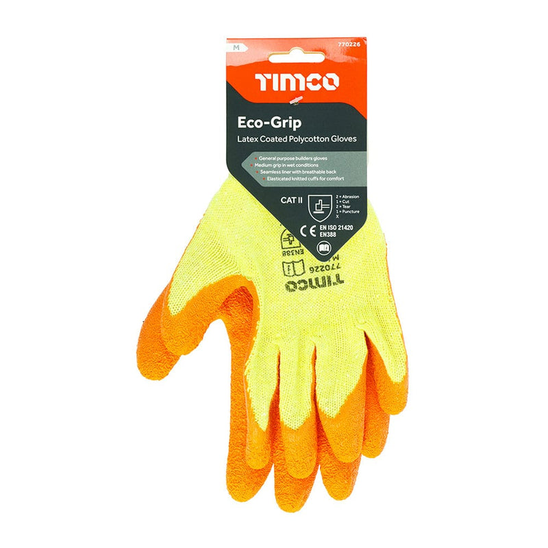 TIMCO PPE TIMCO Eco Grip Crinkle Latex Coated Polycotton Gloves