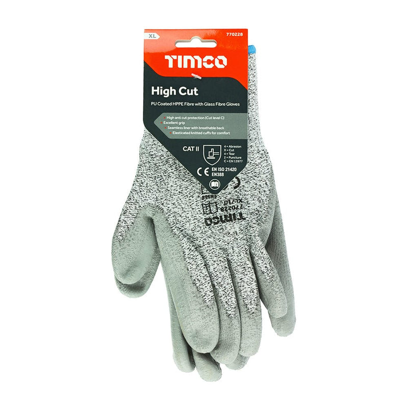 TIMCO PPE TIMCO High Cut C Glove PU HPPE Fibre