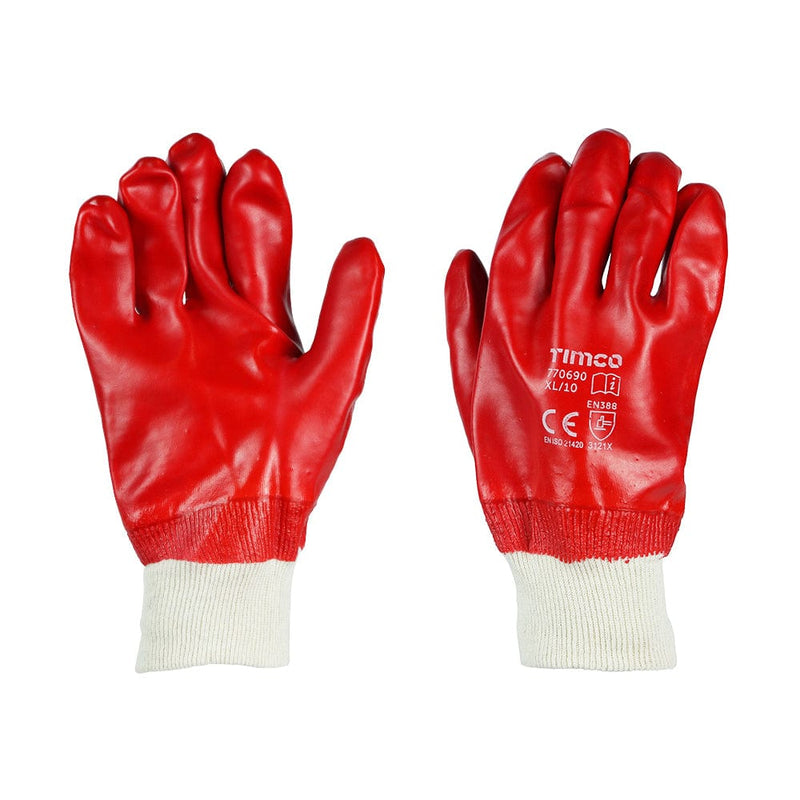 TIMCO PPE TIMCO PVC Grip PVC Coated Cotton Interlock Gloves - X Large