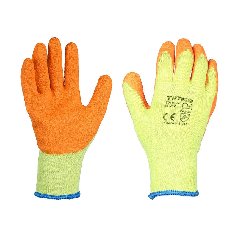 TIMCO PPE X Large TIMCO Eco Grip Crinkle Latex Coated Polycotton Gloves Multi Pack
