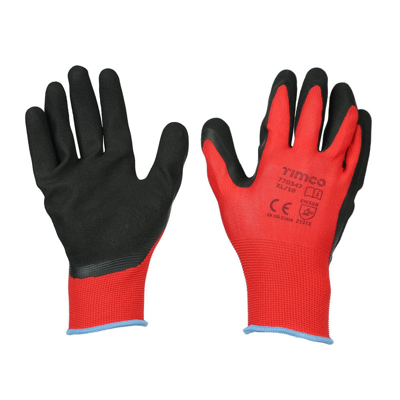 TIMCO PPE X Large TIMCO Toughlight Grip Sandy Latex Coated Polyester Gloves