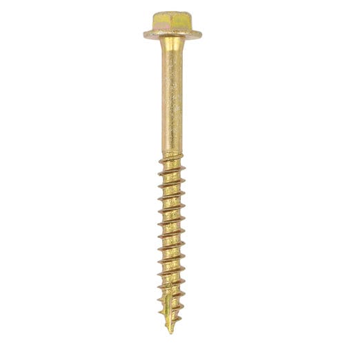 TIMCO Screws 10.0 x 100 / 50 TIMCO Advanced Hex Head Gold Coach Woodscrews