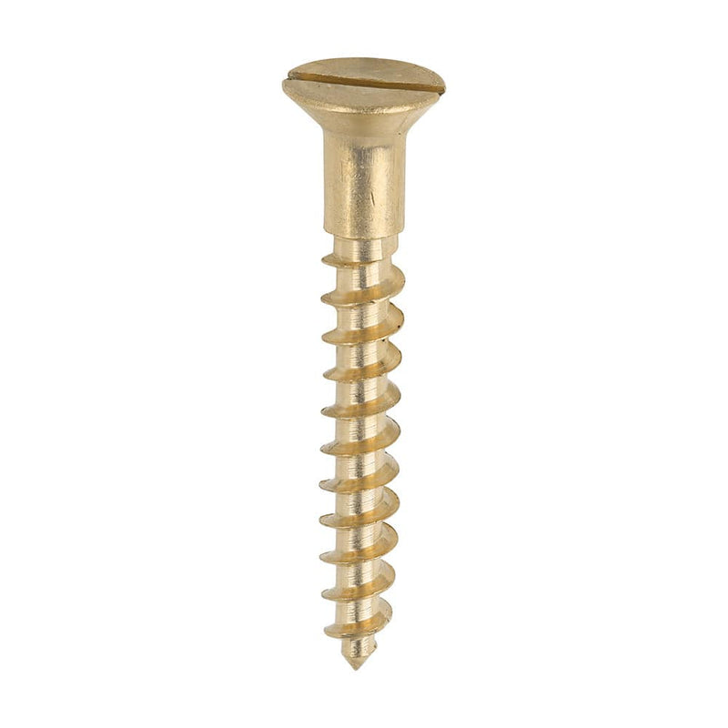 TIMCO Screws 10 x 1 1/2 / 200 TIMCO Solid Brass Countersunk Woodscrews