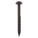 TIMCO Screws 10 x 1 1/2 TIMCO Twin-Threaded Round Head Black Woodscrews