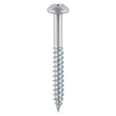 TIMCO Screws 10 x 1 1/2 TIMCO Twin-Threaded Round Head Silver Woodscrews