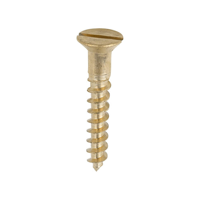 TIMCO Screws 10 x 1 1/4 / 200 TIMCO Solid Brass Countersunk Woodscrews