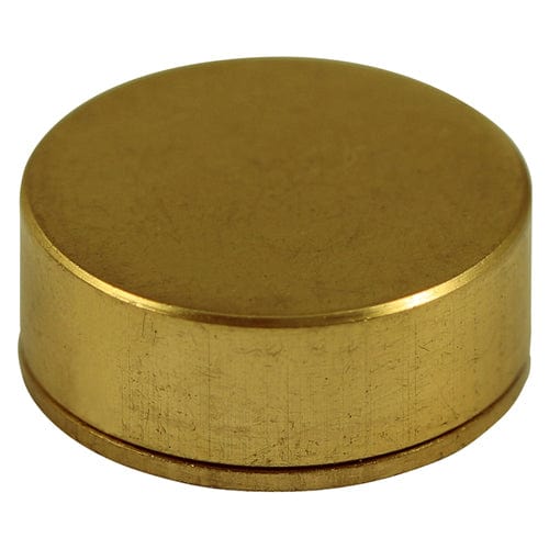 TIMCO Screws 12mm TIMCO Threaded Screw Caps Solid Brass Polished Brass