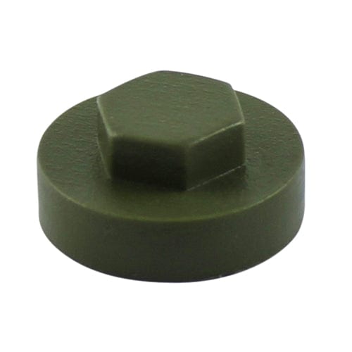 TIMCO Screws 16mm TIMCO Hex Head Cover Caps Olive Green