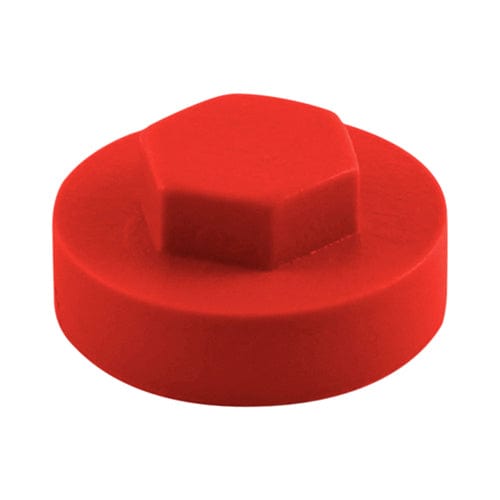 TIMCO Screws 16mm TIMCO Hex Head Cover Caps Poppy Red