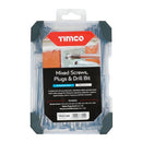 TIMCO Screws 251pcs TIMCO Screws, Plug & Drill Bit A2 Stainless Steel Mixed Tray