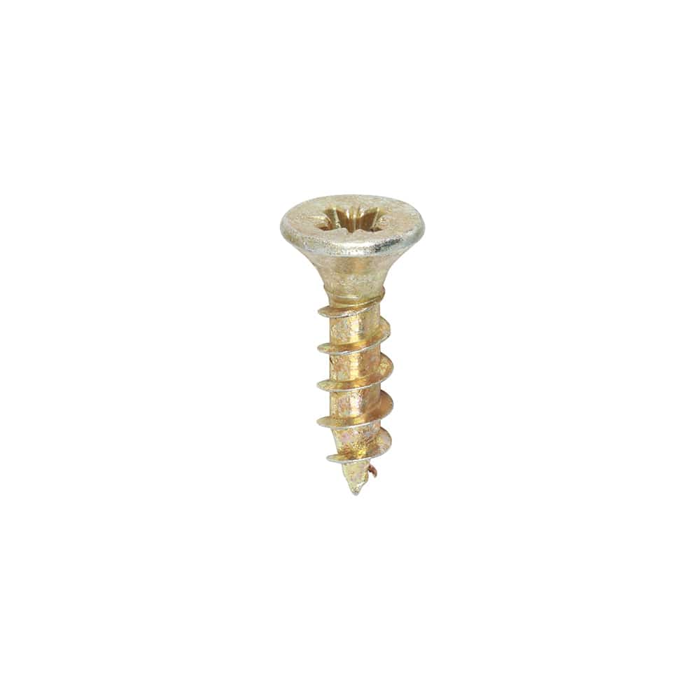 Solo Chipboard & Woodscrews Pozidrive 3.0 x 12mm (4 x 1/2") - Double Countersunk - Yellow - Box