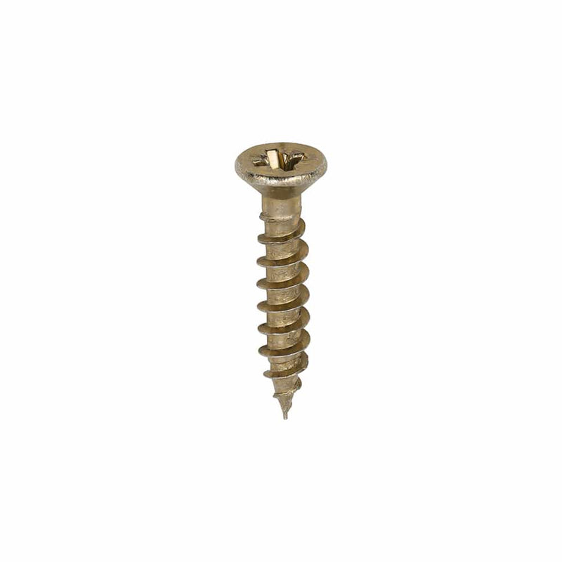 TIMCO Screws 3.0 x 16 TIMCO Classic Multi-Purpose Reduced Head Countersunk Gold Piano Hinge Woodscrews