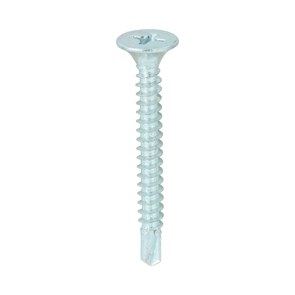 Self Drilling Drywall Timber Stud Plasterboard Screws 3.5 x 25mm (6 x 1in) - PH - Bugle - Zinc - Box of 1000