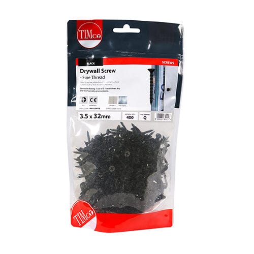 Timco Drywall Fine Thread Bugle Head Black Screws