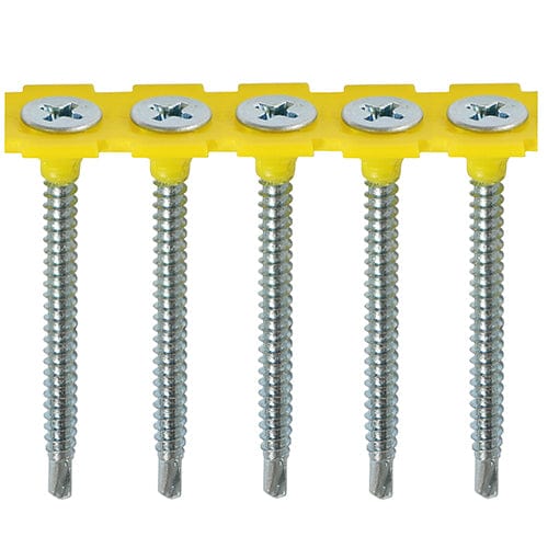 TIMCO Screws 3.5 x 35 TIMCO Collated Drywall Self-Drilling Bugle Head Silver Screws