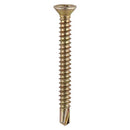 TIMCO Screws 3.9 x 13 TIMCO Window Fabrication Screws Countersunk with Ribs PH Self-Tapping Self-Drilling Point Yellow