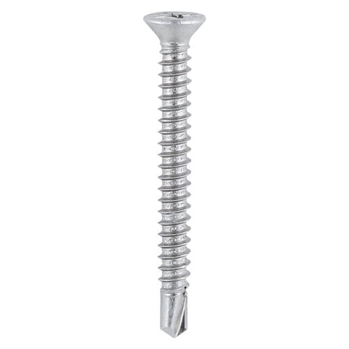 TIMCO Screws 3.9 x 16 TIMCO Window Fabrication Screws Countersunk with Ribs PH Self-Tapping Thread Self-Drilling Point Martensitic Stainless Steel & Silver Organic