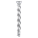 TIMCO Screws 3.9 x 25 TIMCO Window Fabrication Screws Countersunk PH Self-Tapping Thread Self-Drilling Point Martensitic Stainless Steel & Silver Organic