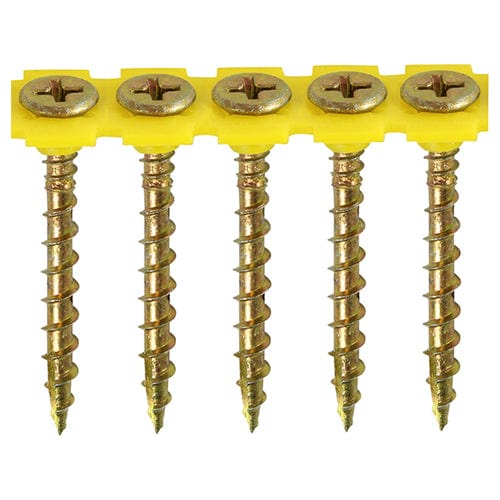 TIMCO Screws 4.2 x 40 / 1000 TIMCO Collated Solo Countersunk Gold Woodscrews