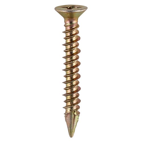 TIMCO Screws 4.3 x 25 TIMCO Window Fabrication Screws Countersunk PH High-Low Thread Slash Point Yellow