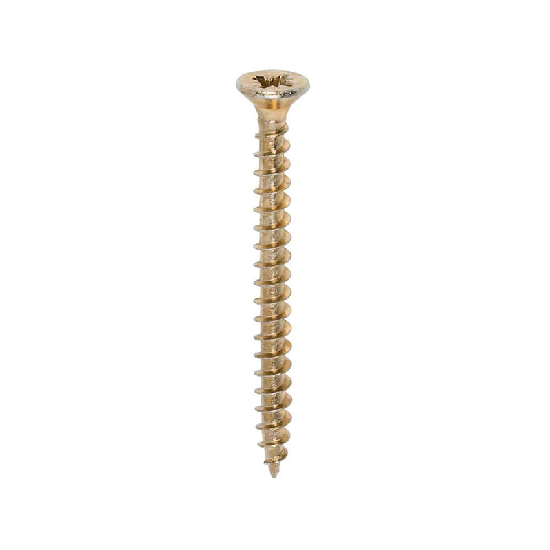 3.5 - 5.0Mm Timco Solo Countersunk Gold Woodscrews
